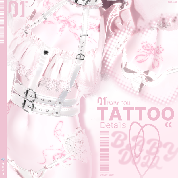 【10アバター対応】 BabyDoll ~ Tattoo Texture ~
