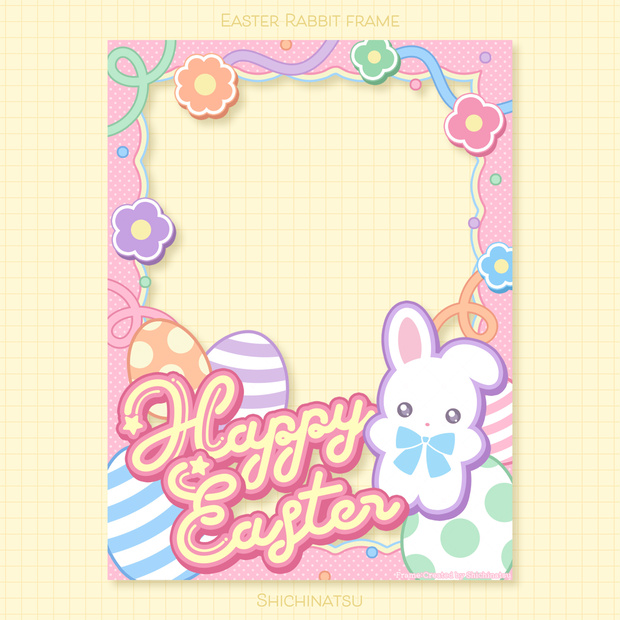 【無料】イースターラビットフレーム🐰🌷💕