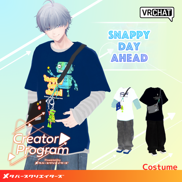SnappyDayAhead Casual T-shirt & Jeans set - VRChat Men's Clothing   / CP9