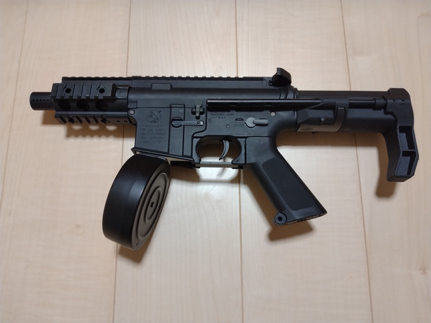 【STLデータ】東京マルイ M4/STANAG対応 MP5ドラムマガジン変換アダプター