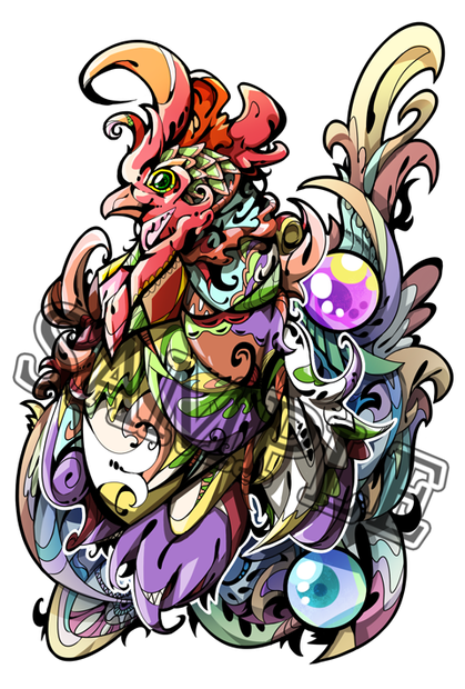 【フリーDLデータ】2017年 年賀状素材 酉イラスト