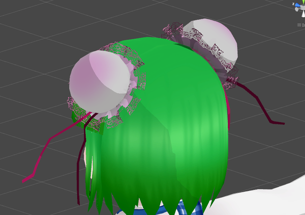 VRChat向け　シニョンキャップ（おだんごカバー）