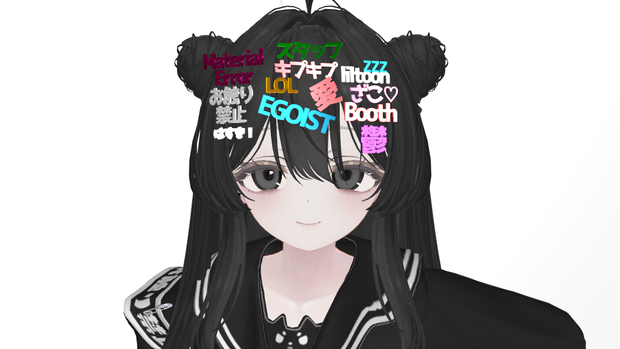 VRC 文字ヘアピン