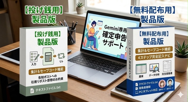 【無料配布用】確定申告用サポート【Gemini用PC対応版】