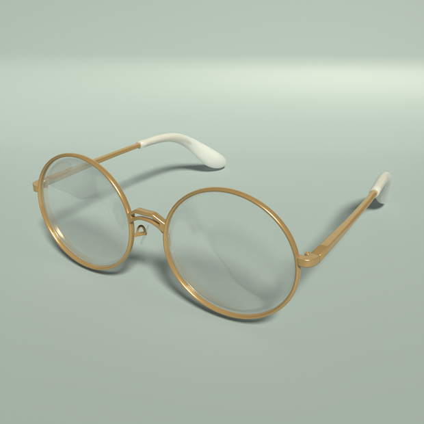 【無料】メガネの3Dモデル（Blender）