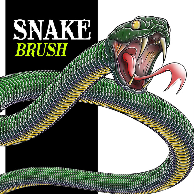 Clip Studio Paint -  蛇 SNAKE Skin Brush Pack + BONUS 刺青 / 入墨