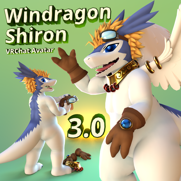 Windragon 「シロン」 Shiron 3D VRChat avatar 3.0