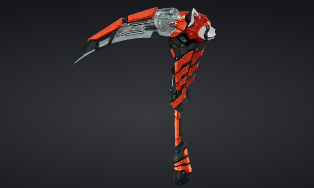 【ハイポリモデル】オリジナル武器・鎌_003/ Hi-poly Original Weapon Scythe 003