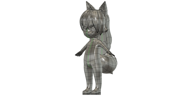 [3Dデータ]けもみみしっぽさん