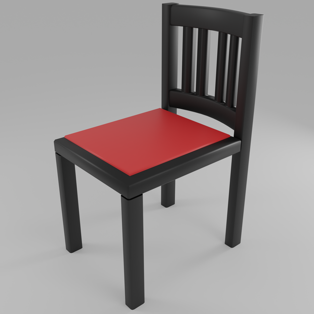 Low Poly Food Props｜中華チェア-B｜3Dモデル｜Blender・FBX対応