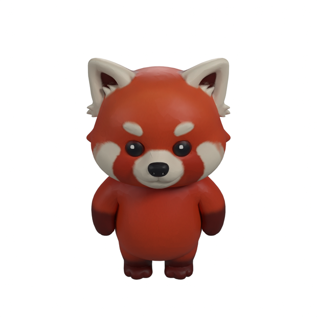 【AI×Blender】レッサーパンダ 3Dモデル(マスコット風)