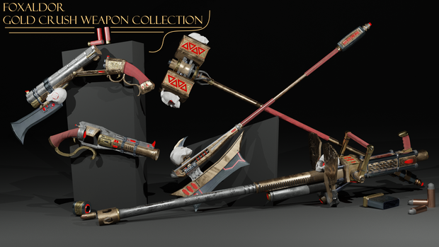 Golden Crush weapon pack, full collection
