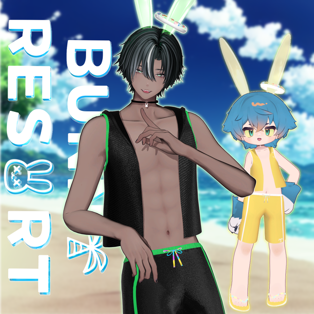 発売記念25％Off SALL✨【10アバター対応】BUNNY RESORT Mans バニー水着【 #VRChat #うドのお店】