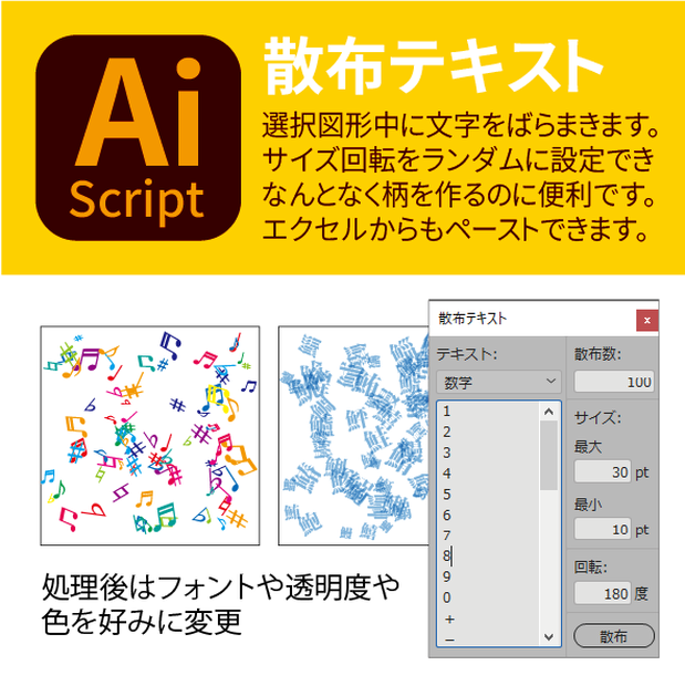 散布テキスト(Text_Scatter)