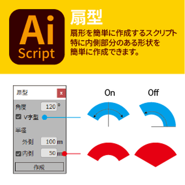 扇型&カップの扇型(Fan Shape ＆ Fan Shape of Cup)　