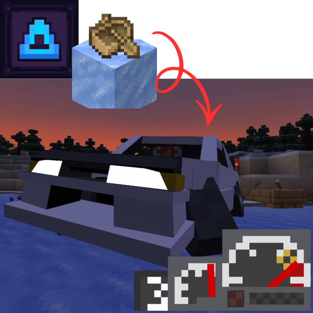 【Minecraft Figura】氷上四駆ドリフトアバター