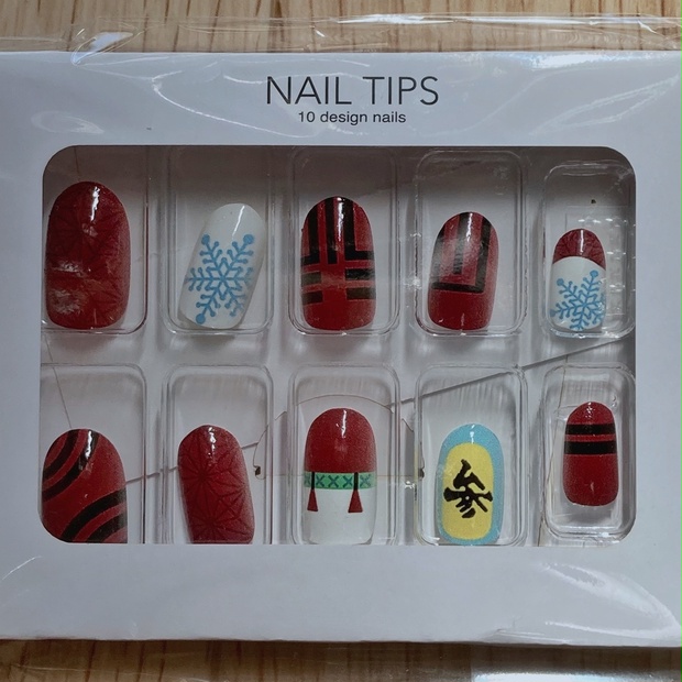 キャラクターデザイン ネイルチップ 赤 01694278-122c-4496-9bff-