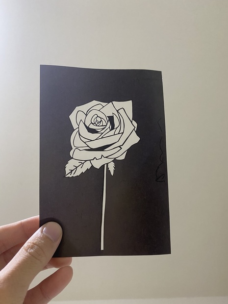 薔薇の切り絵