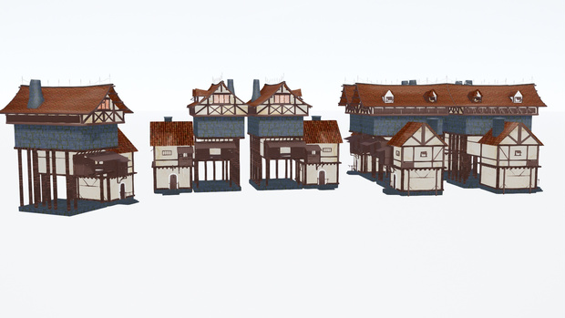 DL MMD 3 Fantasy Building pack PMX ( Original) 