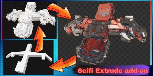 Scifi Extrude Blender Addon