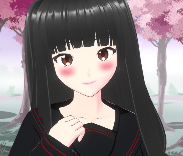 Cute girl vtuber character or vrchat character.
