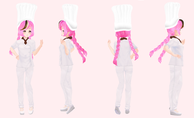 [VRoid] hair preset / ヘアプリセット chef hat