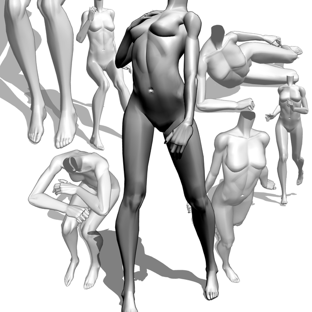 [クリスタ素材]Free! 3D Body (female) style hooha