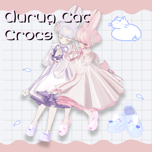ʚリンネちゃん追加対応 ɞ　Drug cat crocs　₍ᐞ•༝•ᐞ₎◞ ̑̑