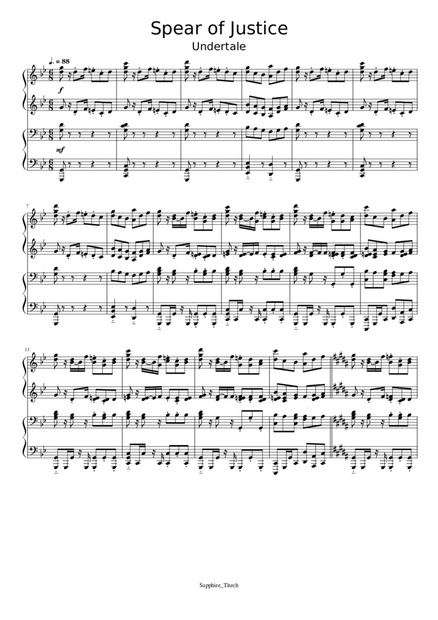 Spear of Justice 楽譜(音源付き) - さふぁいあたいてっく - BOOTH