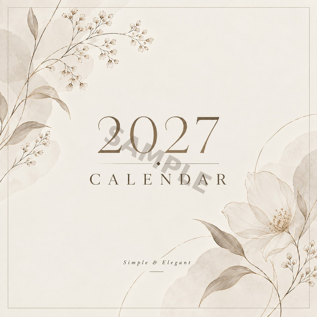 2027年 ボタニカルカレンダー｜大人女性向け12ヶ月セット