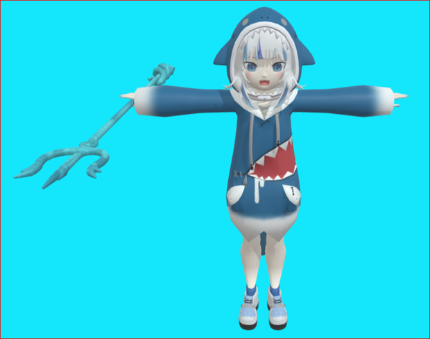 Gawr Gura Casual Outfit  avatar  Girl  vtuber Gawr Gura 私服 オリジナルアバター 女の子 Original  