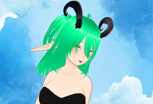Ram Horn Elf Fantasy Monster Girl - BASE MODEL [VRoid] [VR Chat]