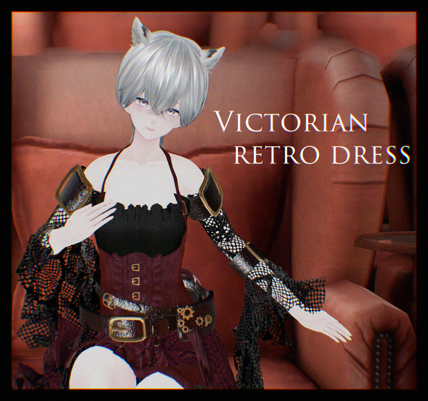 セール中✨【3アバター対応】ヴィクトリアン・レトロドレス【MA対応】