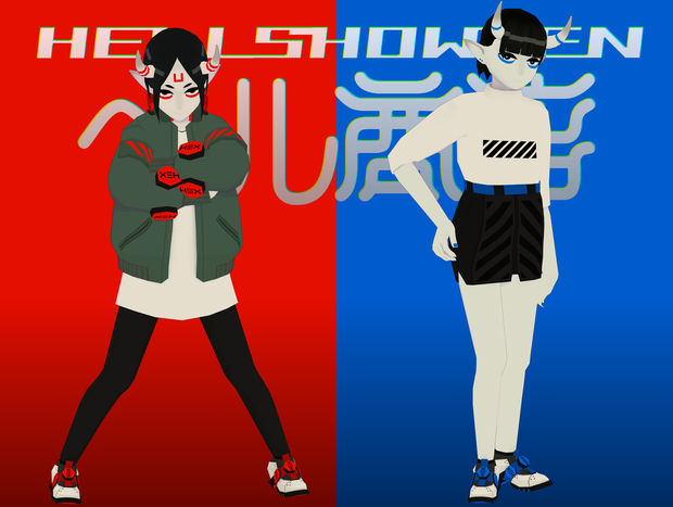 【HELLKAWAII】ヘルカワα/β【VRChat向け3Dモデル】