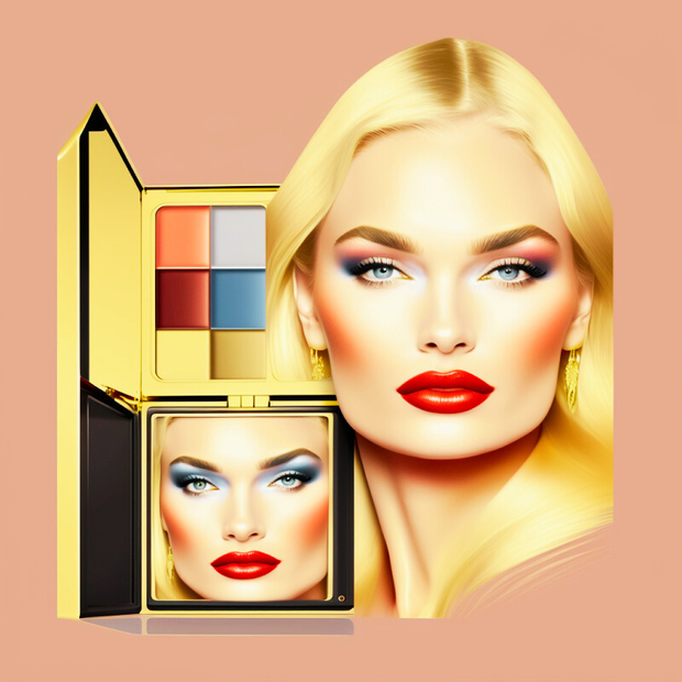 イラスト 女性ブロンド　 : 化粧品店向け Radiant Blonde: Art Illustration for a cosmetic store