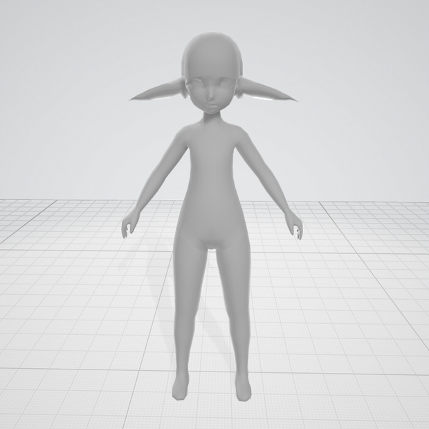 エルフ　素体　3dモデル