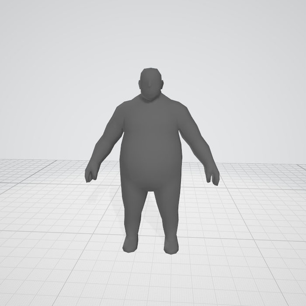 肥満体　3dモデル　素体