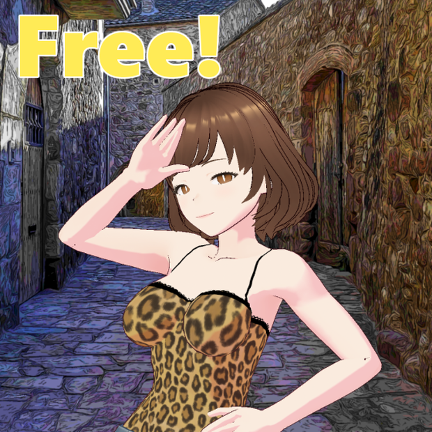 【VRM版】ヒョウ柄女Ver.1.2
