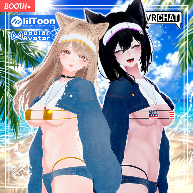 40%OFF【夏SALE!! 】♡ Summer Queen -夏愛凛- ♡ ◇眼帯ビキニ・デニムジャケット◇