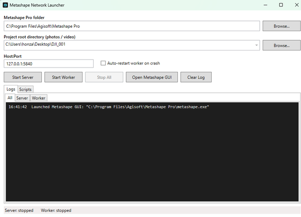 Metashape Network Launcher