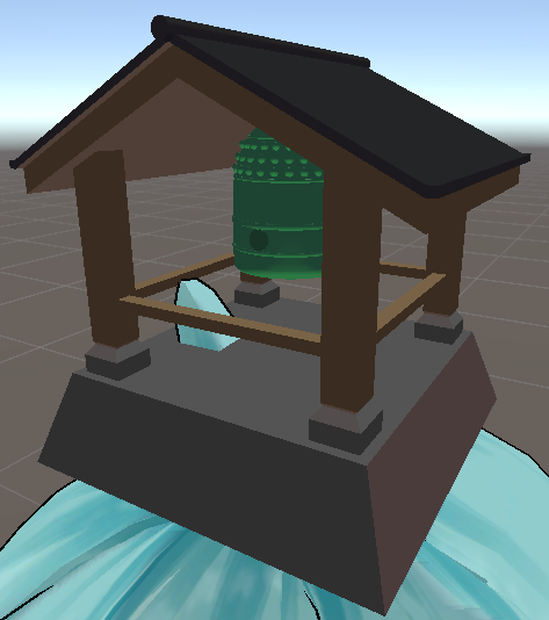 【VRChat想定】頭に乗せる梵鐘（音付き）【MA対応】