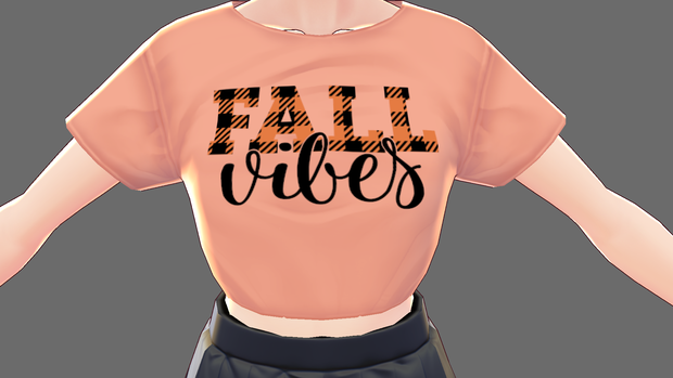 2 PIECE Fall Vibes VROID MINI T-SHIRT and HOODIE Autumn Halloween