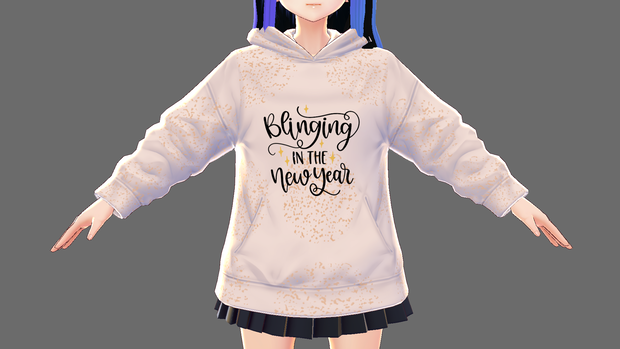 BLINGIN IN THE NEW YEAR vroid Hoodie texture