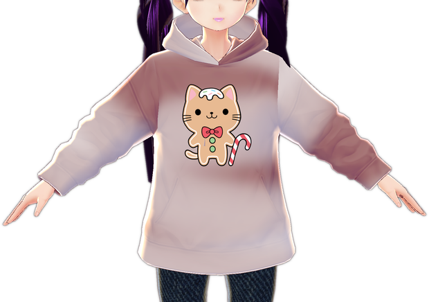 Kawaii Gingerbread Cat VARIATIONS vroid textures