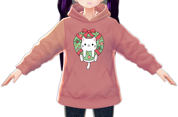 Kawaii Cat in a Christmas Wreath VARIATIONS vroid textures