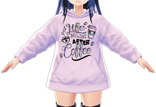 Life Begins After Coffee #2 VROID clothing textures
