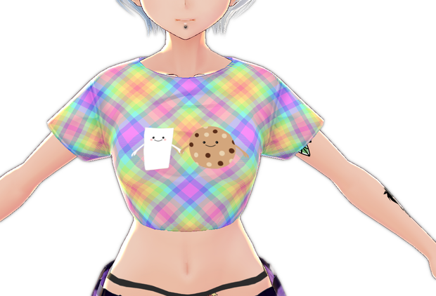 Kawaii Milk and Cookie 3 piece VROID textures