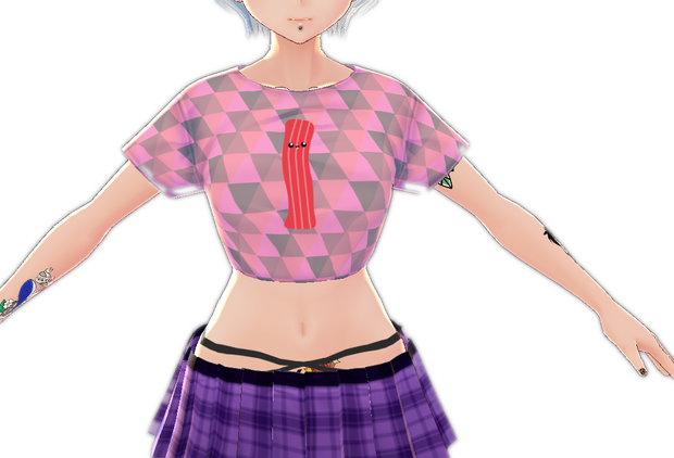 Kawaii Bacon 3 piece VROID textures