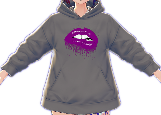 Purple Biting Lips 3 piece VROID textures