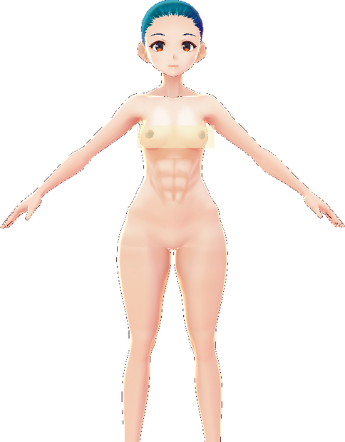 Female Abs with Realistic Nipples VROID texture